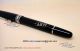 Perfect Replica Montblanc Meisterstuck Stainless Steel Clip Black Cap Black Rollerball Pen (4)_th.jpg